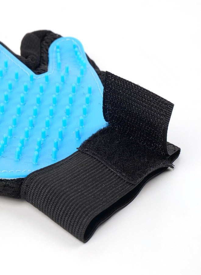 REGIIS PetGroomer Pro 3-Piece Pet Grooming Set, Dog Brush Kit with Blue Deshedding Glove, Yellow Metal Flea Comb, Blue Rubber Massage Brush for Dogs and Cats(3 pack) - Image 4